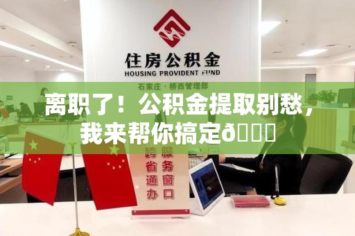 南靖离职了！公积金提取别愁，我来帮你搞定😎
